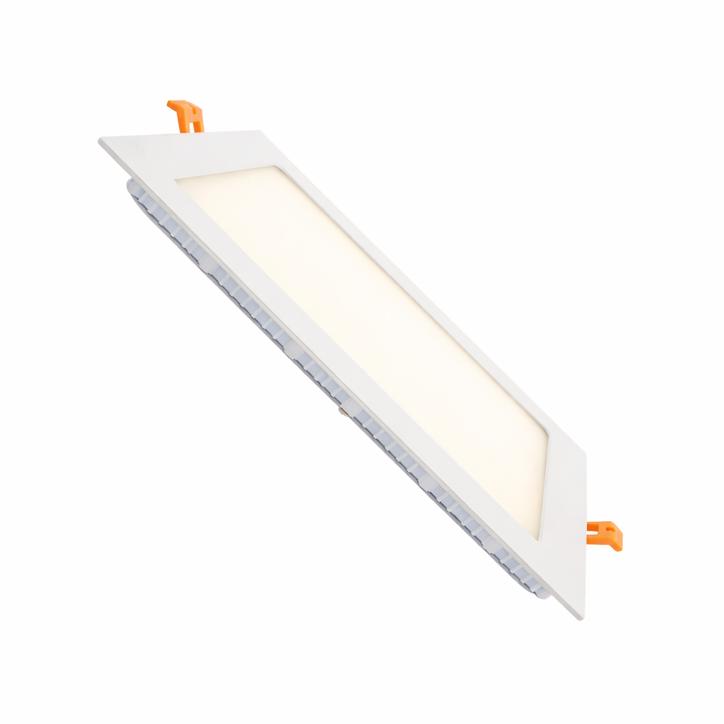 Lote Downlight LED Profesional: Cuadrado, blanco, de empotrar, 3.000K.