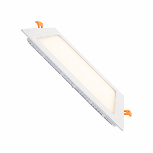 Lote Downlight LED Profesional: Cuadrado, blanco, de empotrar, 3.000K.