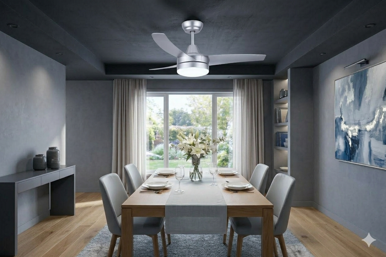 Ventilador de techo FORMENTERA con luz LED — Motor DC silencioso