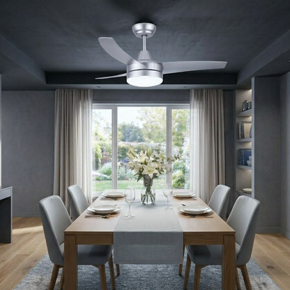Ventilador de techo FORMENTERA con luz LED — Motor DC silencioso