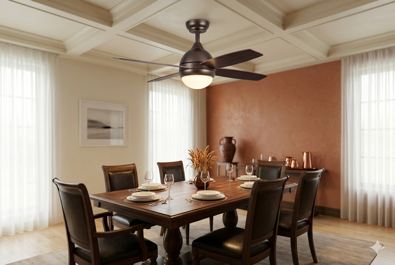 Ventilador de techo KINDER con luz LED integrada y motor DC silencioso