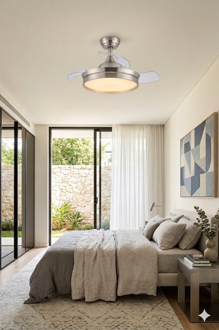 Ventilador de techo MYKONOS con luz LED