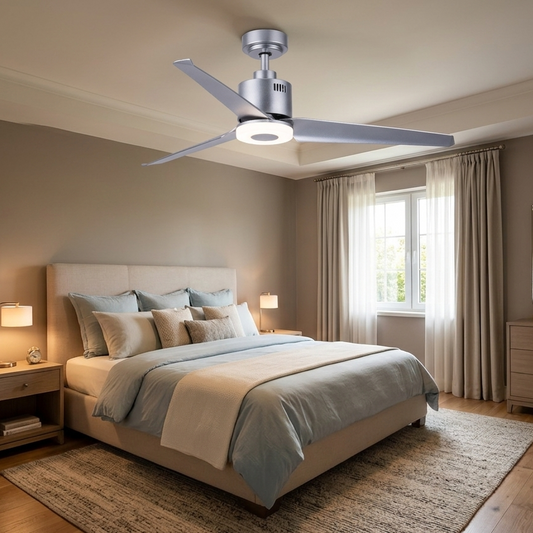 Ventilador de Techo LED LUNA Blanco/Plata