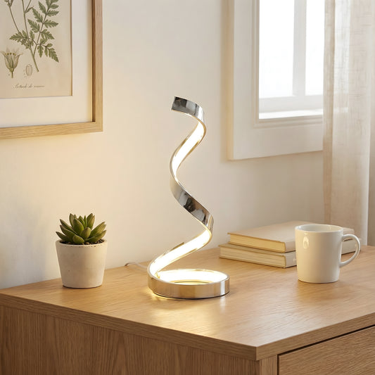 Sobremesa SPIRAL – Diseño Escultural Cromado