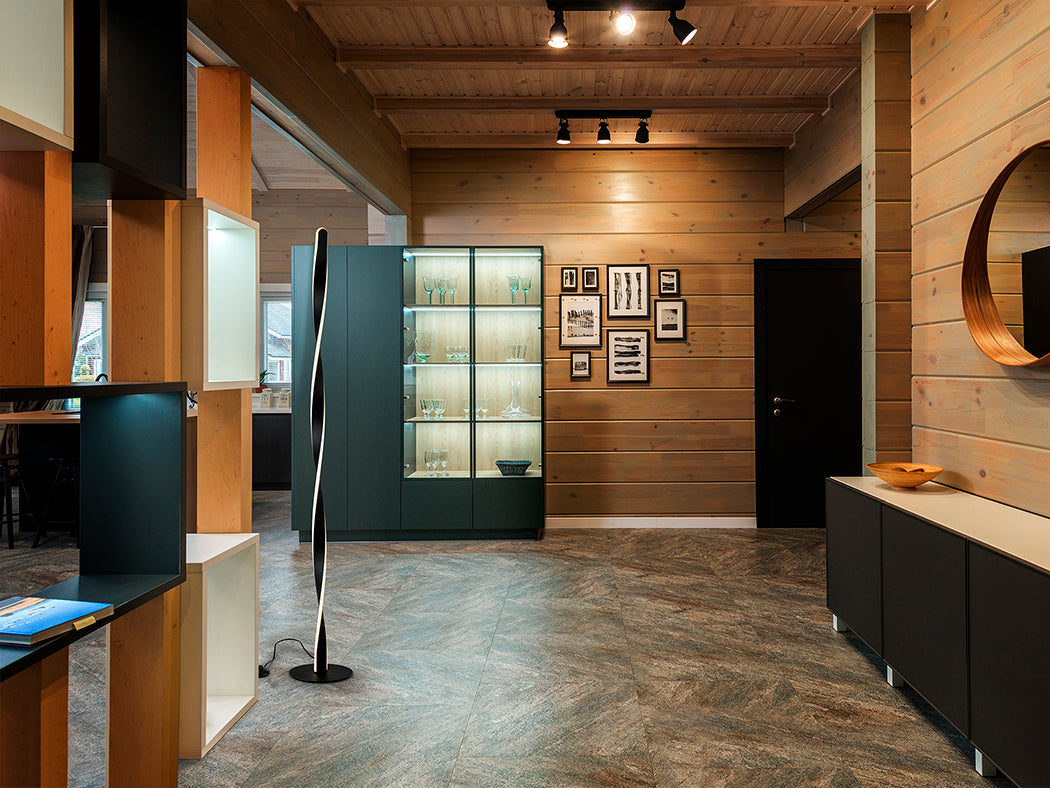 Lámpara de pie TWIST oro