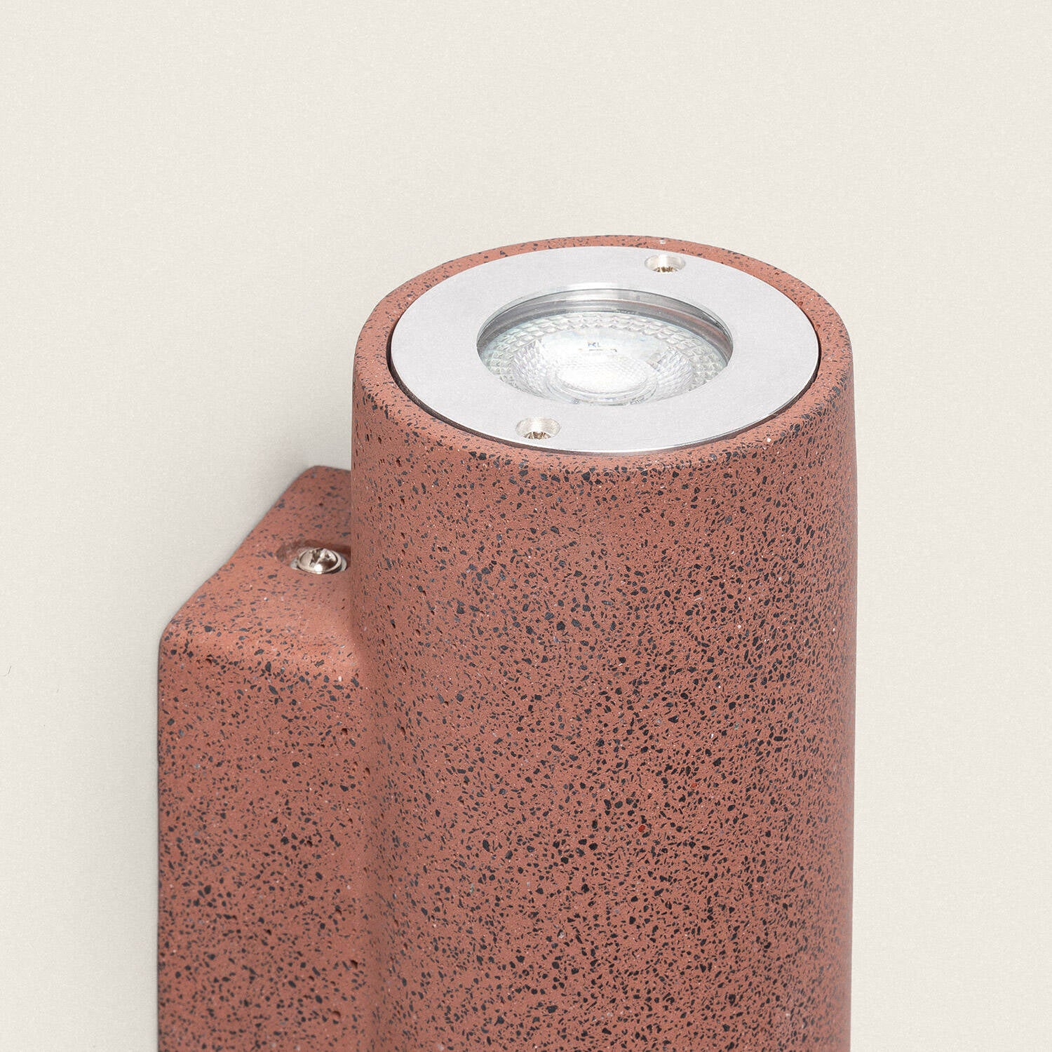 Aplique de Pared Exterior Cemento Iluminación Doble Cara Banjar Rond