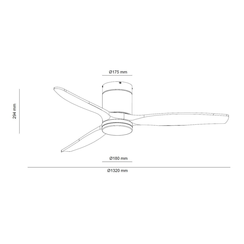 Ventilador de Techo Silencioso Angistri Blanco 132cm Motor DC