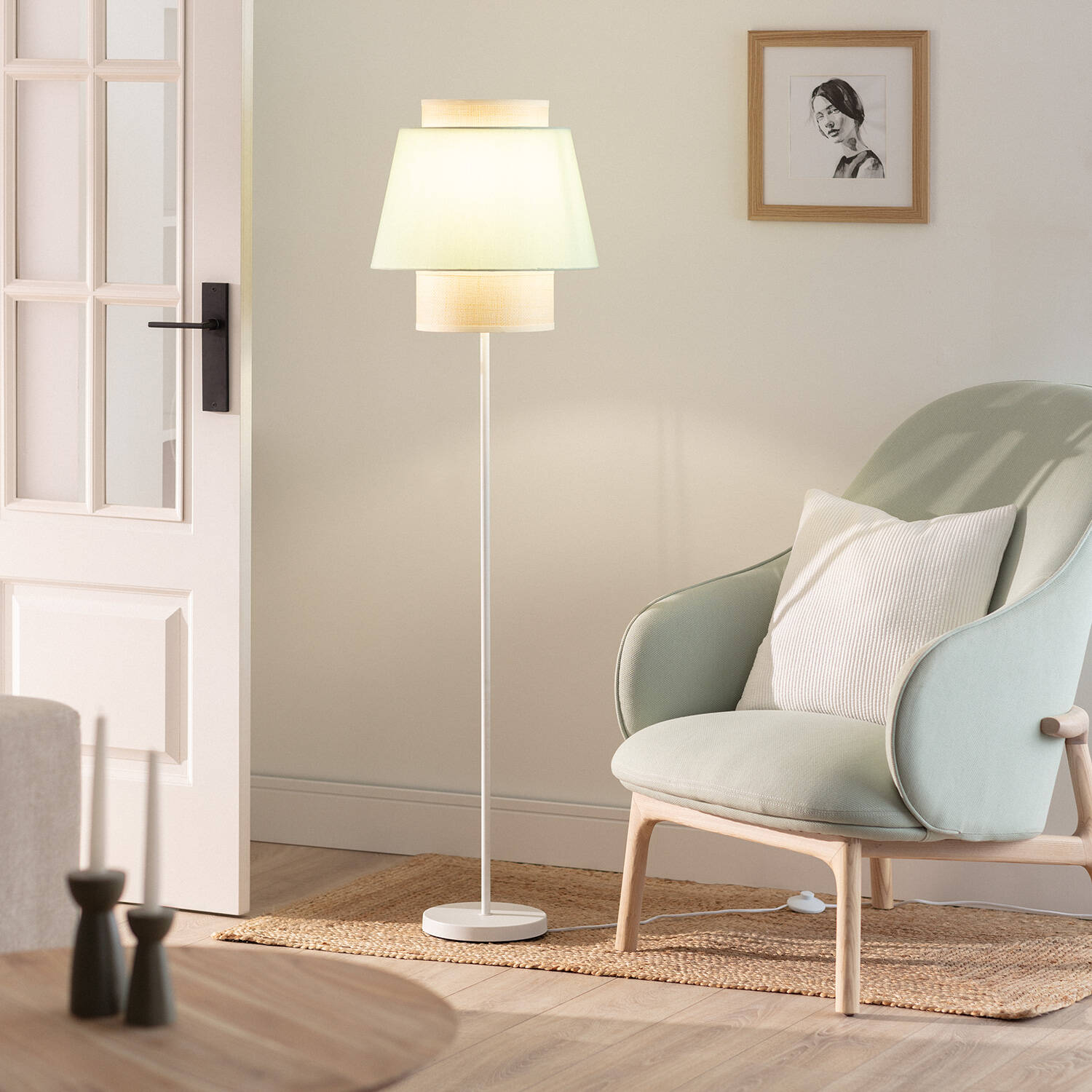 Lámpara de Pie Tela Chulu