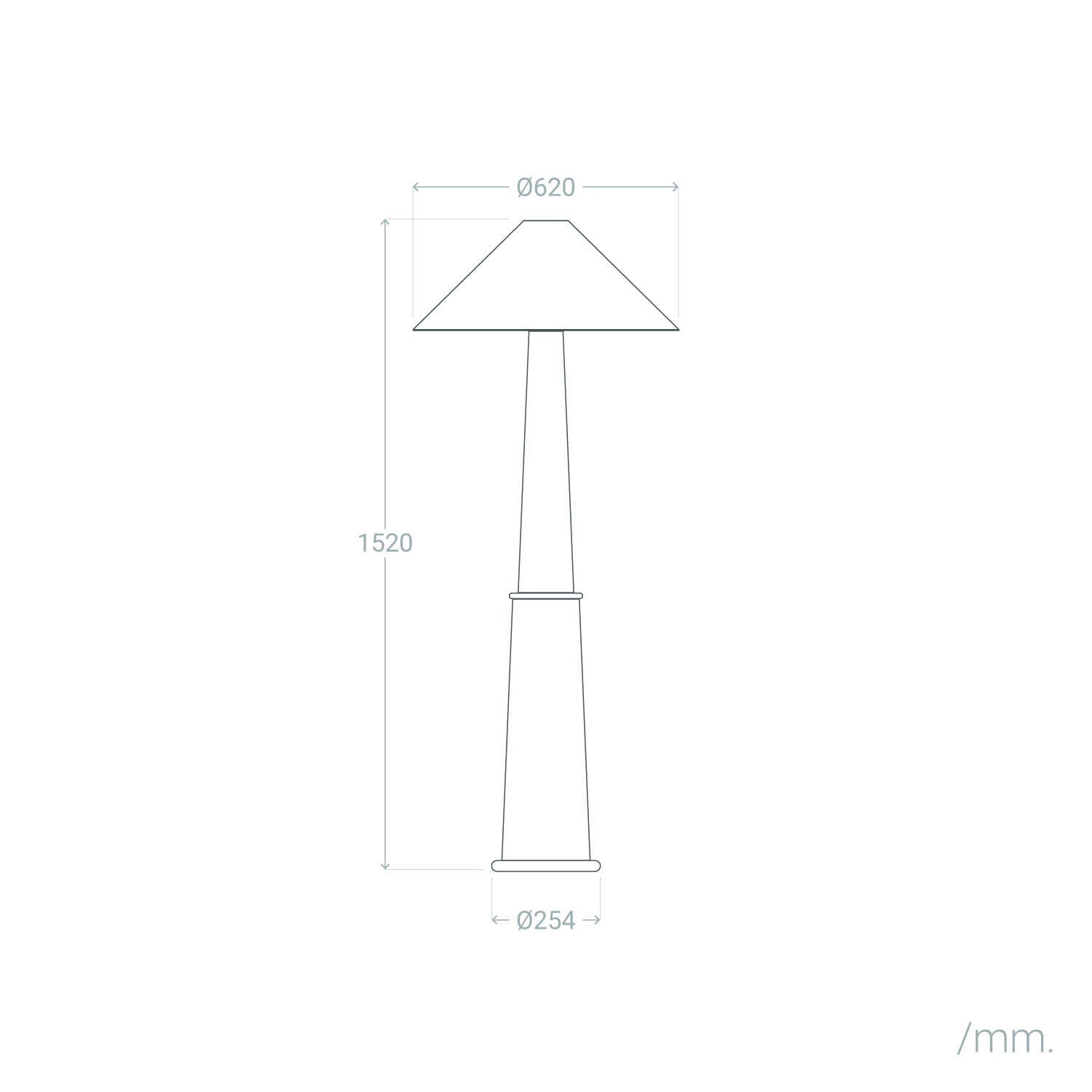 Lámpara de Pie Madera y Tela Lombe