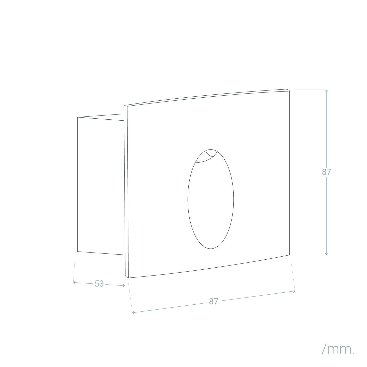 Baliza Exterior LED 3W Empotrable Pared Cuadrado Oval Olite