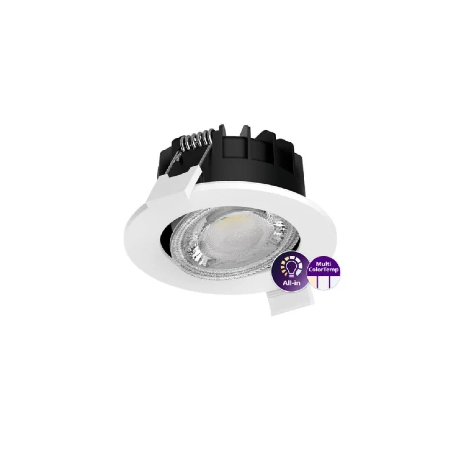 Foco Downlight LED 6W CCT PHILIPS Ledinaire ClearAccent Corte Ø70 mm RS071B G2
