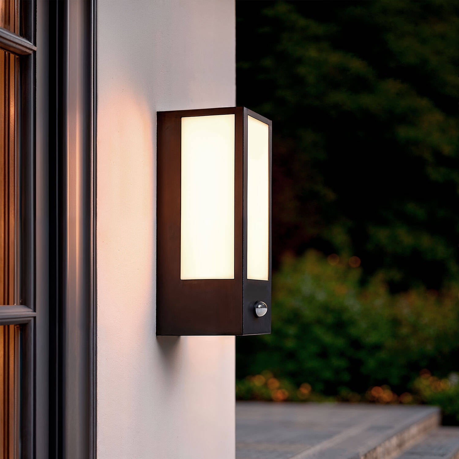 Aplique de Pared Exterior Acero Inoxidable con Detector de Movimiento Gakom Opal