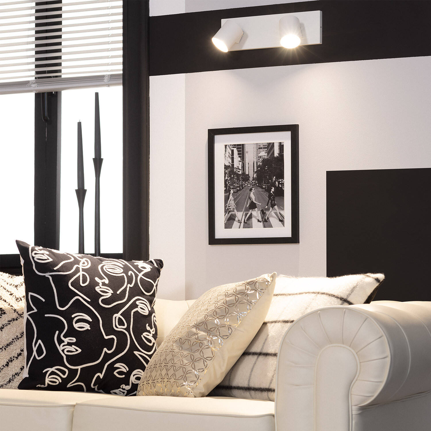 Aplique Aluminio Gylu 2 Focos para Bombilla GU10