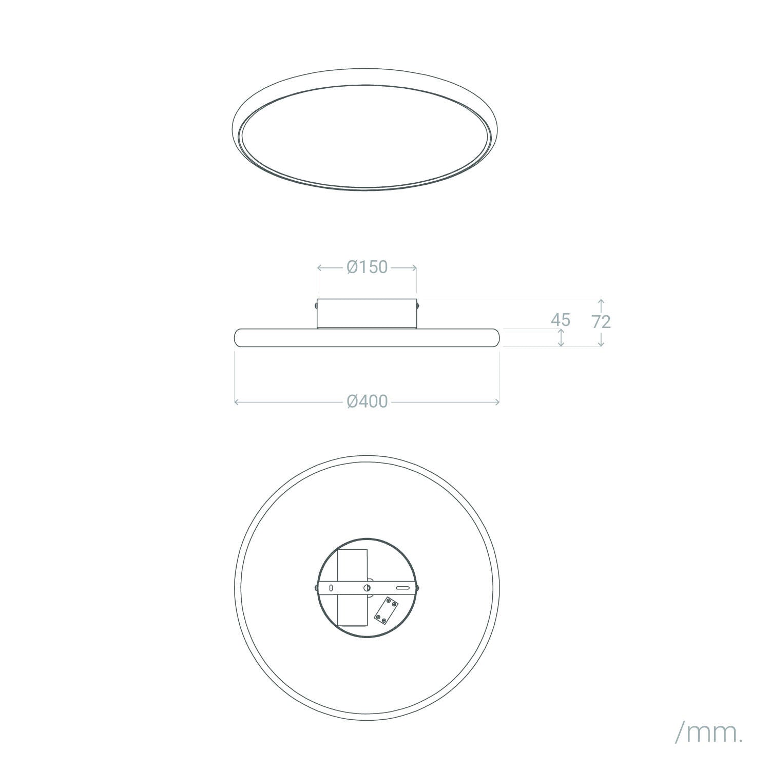 Plafón LED 28W Metal CCT Seleccionable Meisel