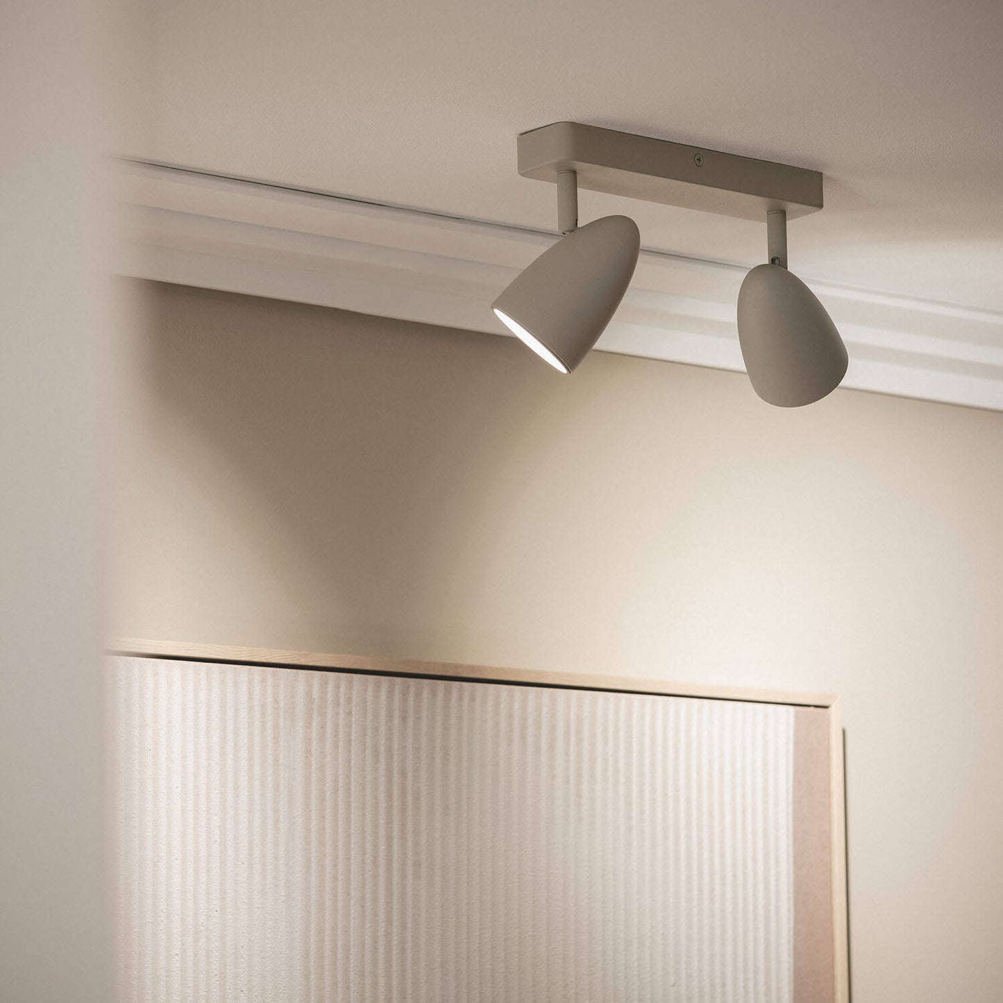 Aplique Aluminio Rectangular Adrien 2 Focos