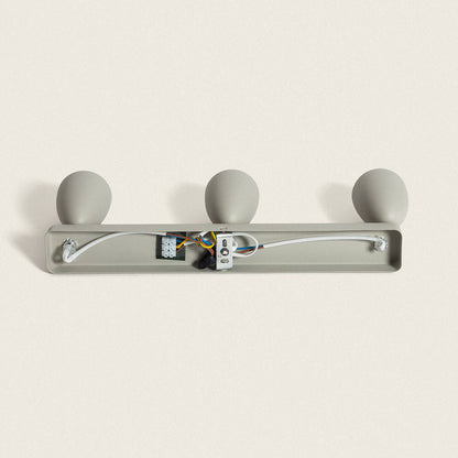 Aplique Aluminio Rectangular Adrien 3 Focos