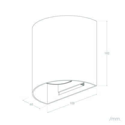 Aplique de Pared Aluminio Adonai