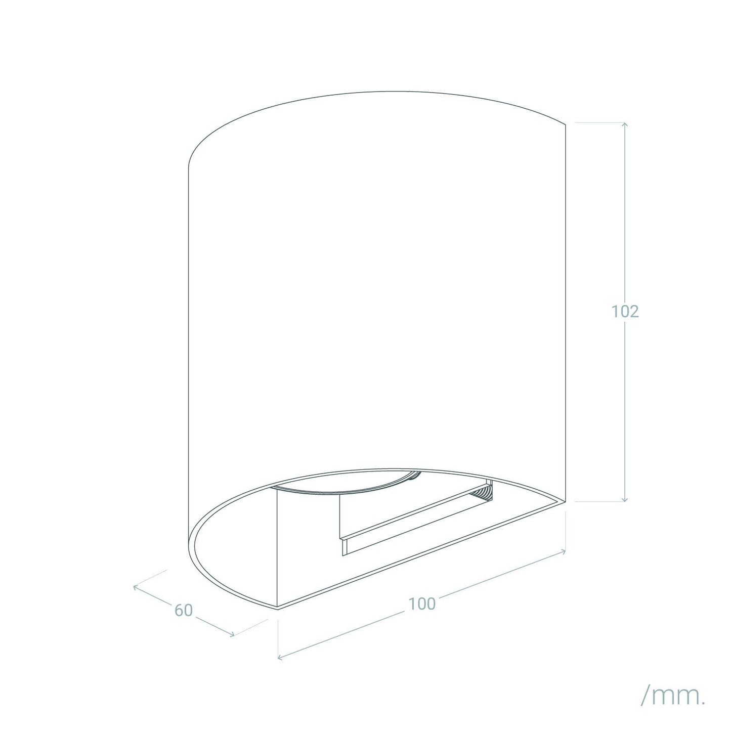 Aplique de Pared Aluminio Adonai