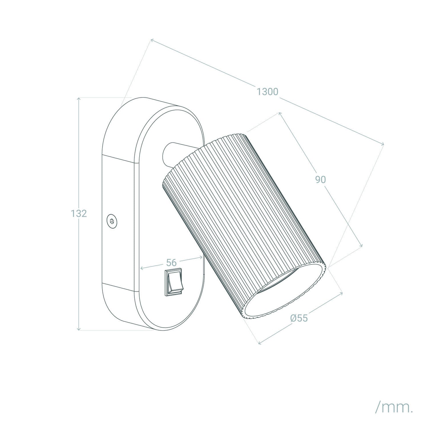 Aplique de Pared Aluminio Aritz 1 Foco