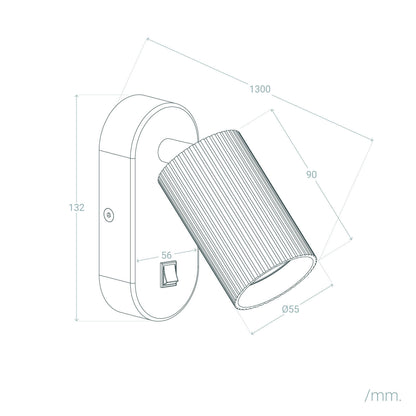 Aplique de Pared Aluminio Aritz 1 Foco