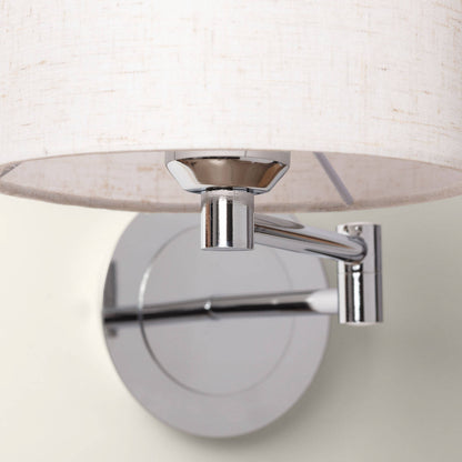 Aplique de Pared Articulable con Pantalla Metal y Lino Basilea