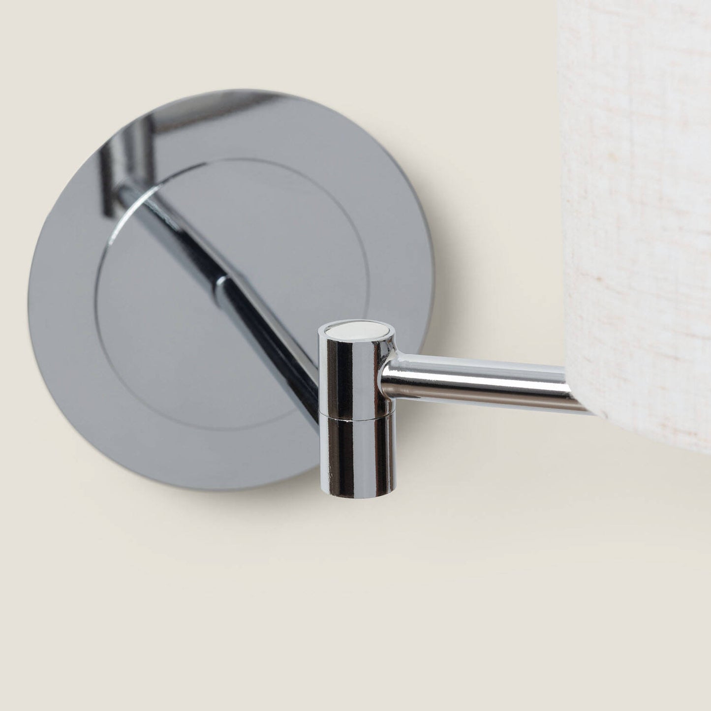 Aplique de Pared Articulable con Pantalla Metal y Lino Basilea