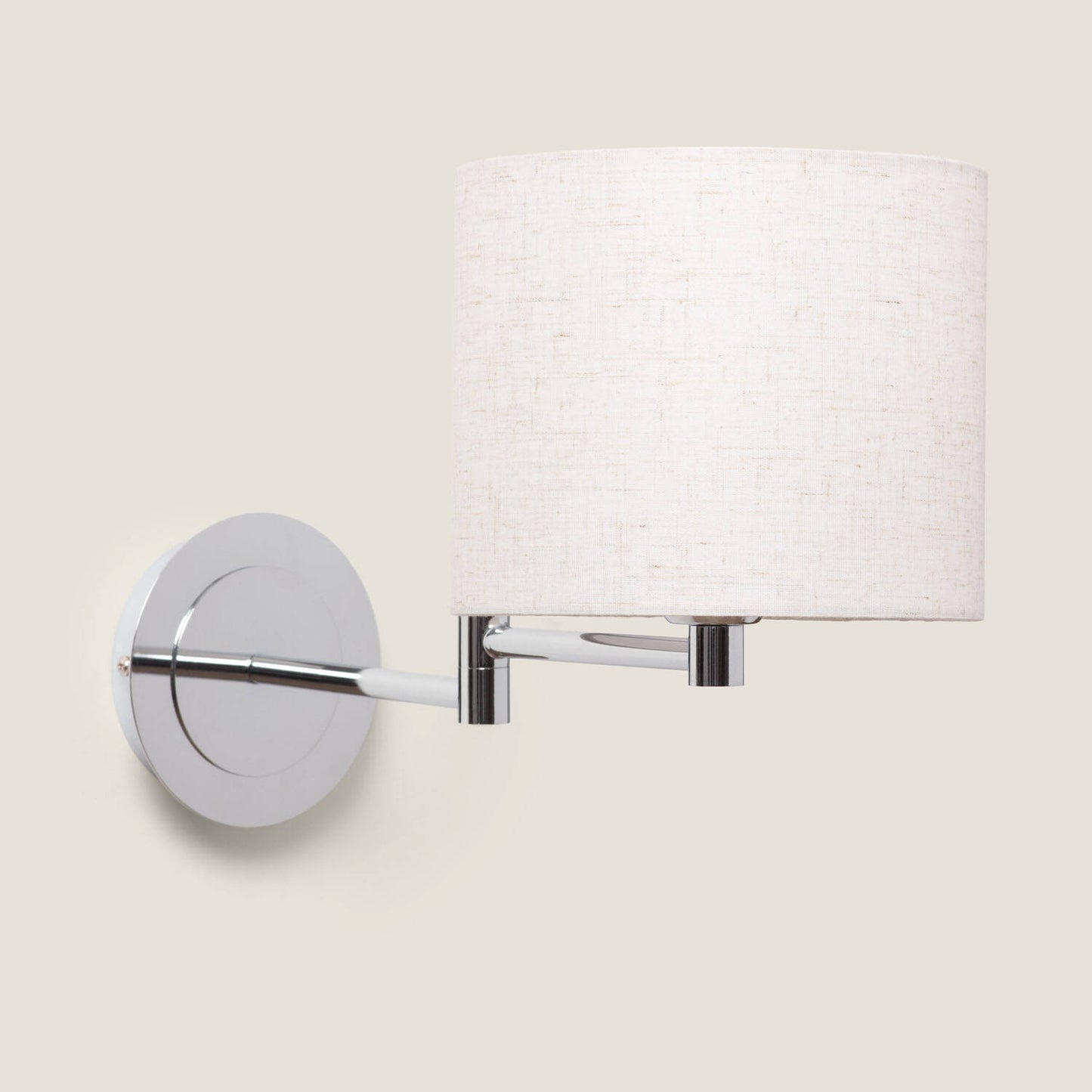 Aplique de Pared Articulable con Pantalla Metal y Lino Basilea