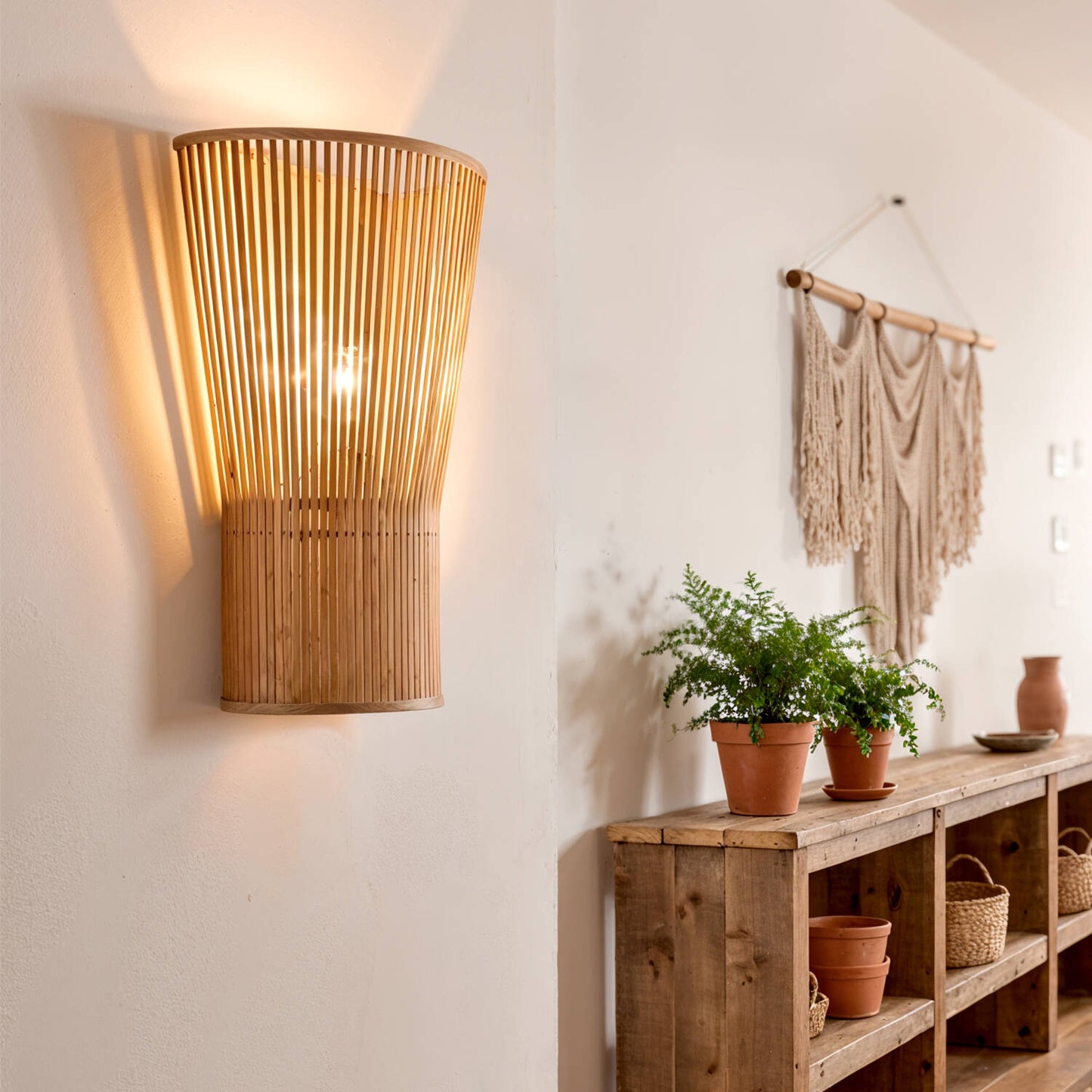 Aplique de Pared Bambú Zahara ILUZZIA