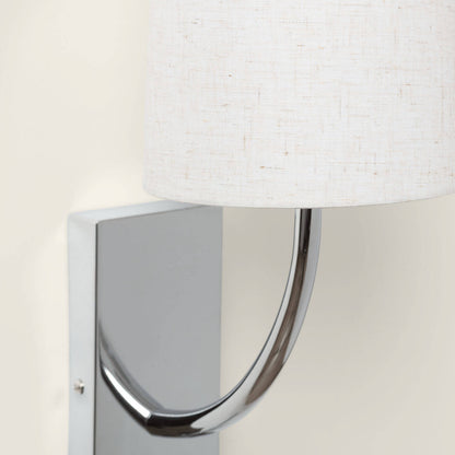 Aplique de Pared con Pantalla de Metal y Lino con Luz de Lectura Suite
