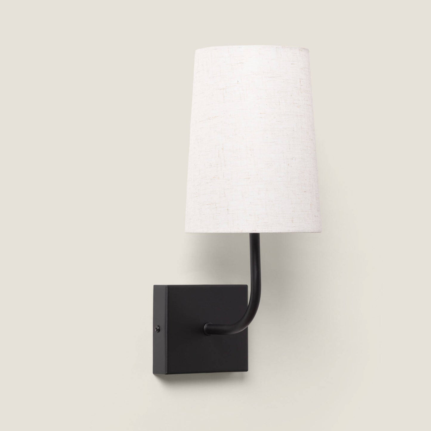 Aplique de Pared con Pantalla de Metal y Lino Sabi