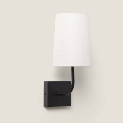 Aplique de Pared con Pantalla de Metal y Lino Sabi