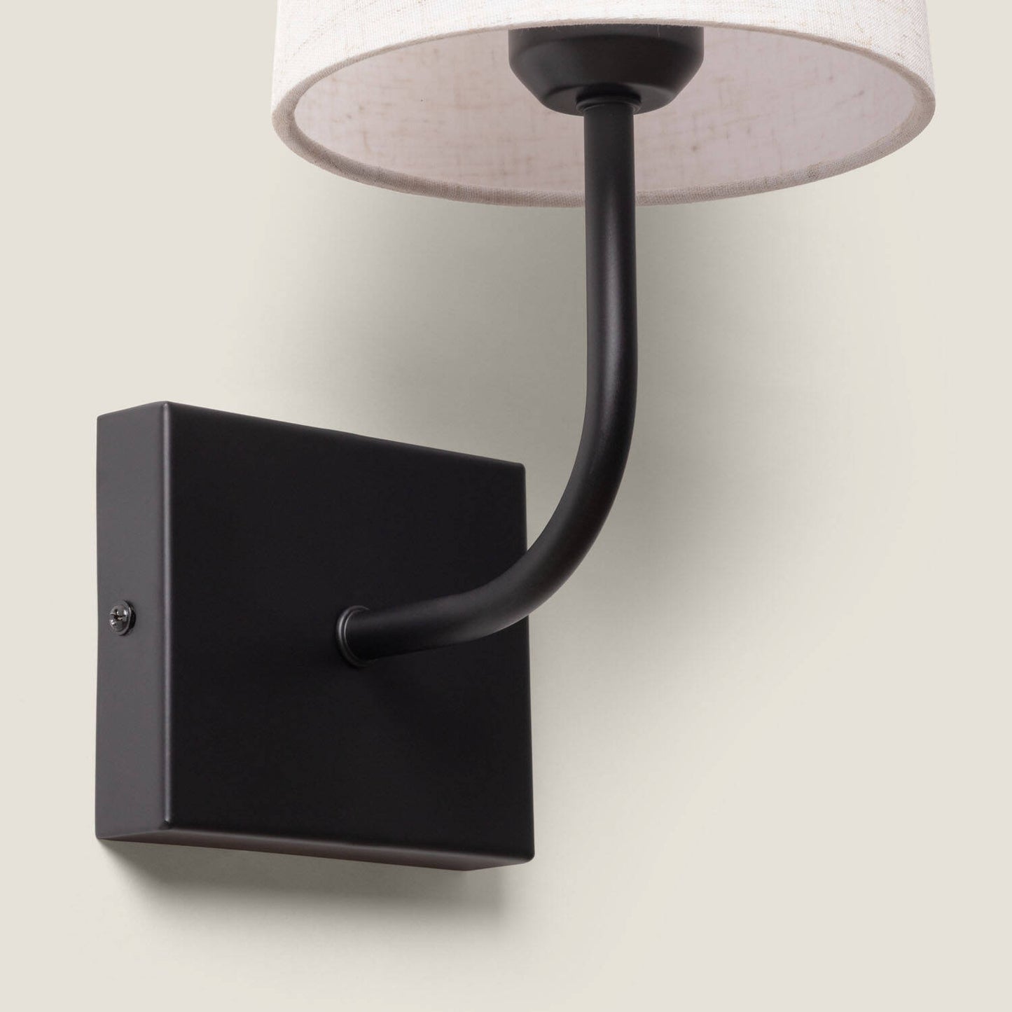Aplique de Pared con Pantalla de Metal y Lino Sabi