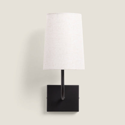 Aplique de Pared con Pantalla de Metal y Lino Sabi