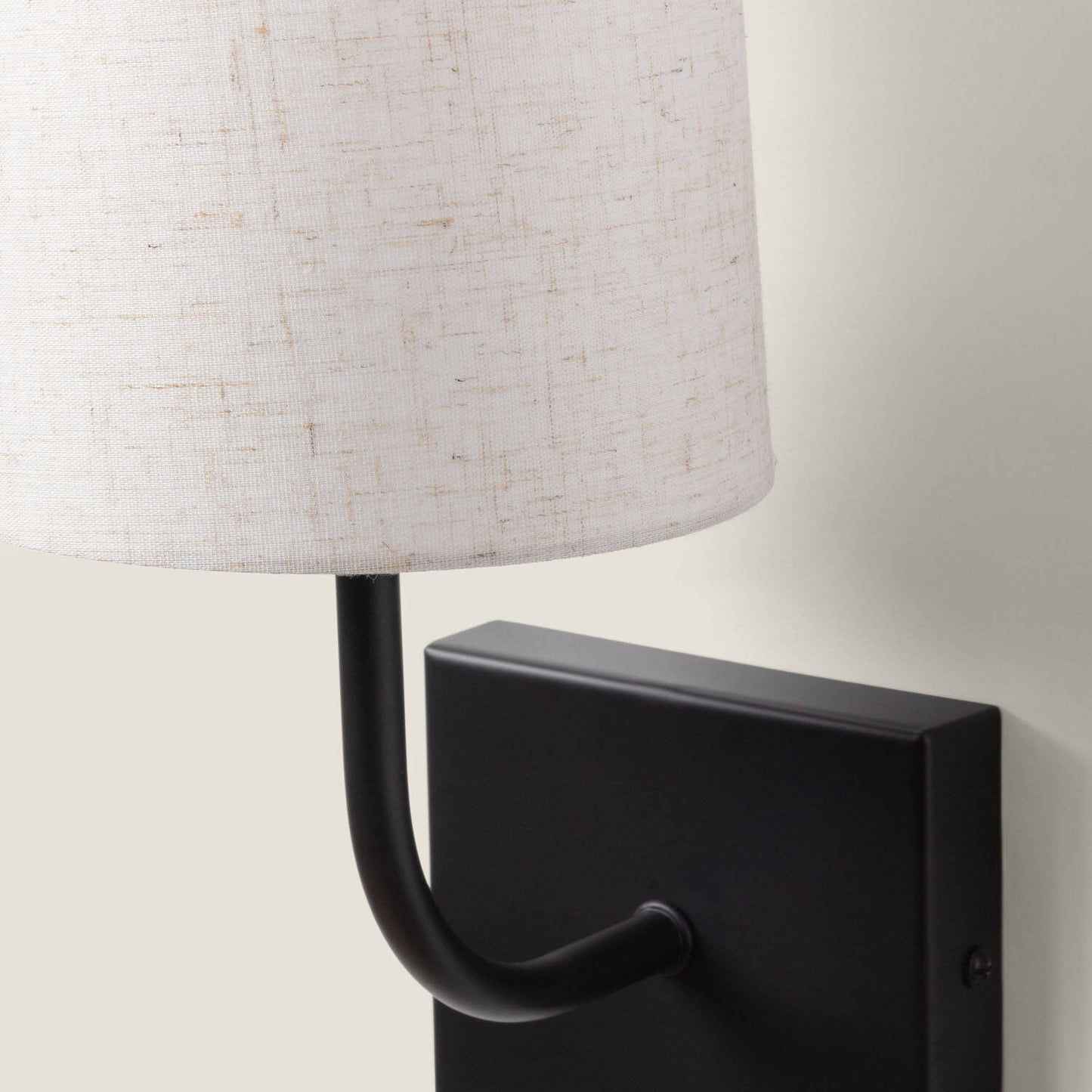 Aplique de Pared con Pantalla de Metal y Lino Sabi