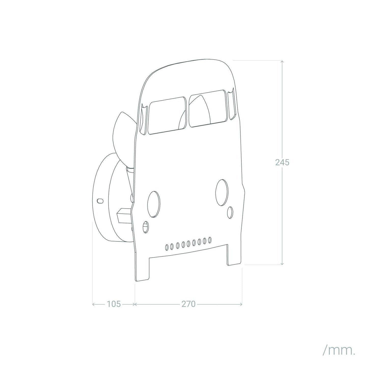 Aplique de Pared de Madera Infantil Bussi