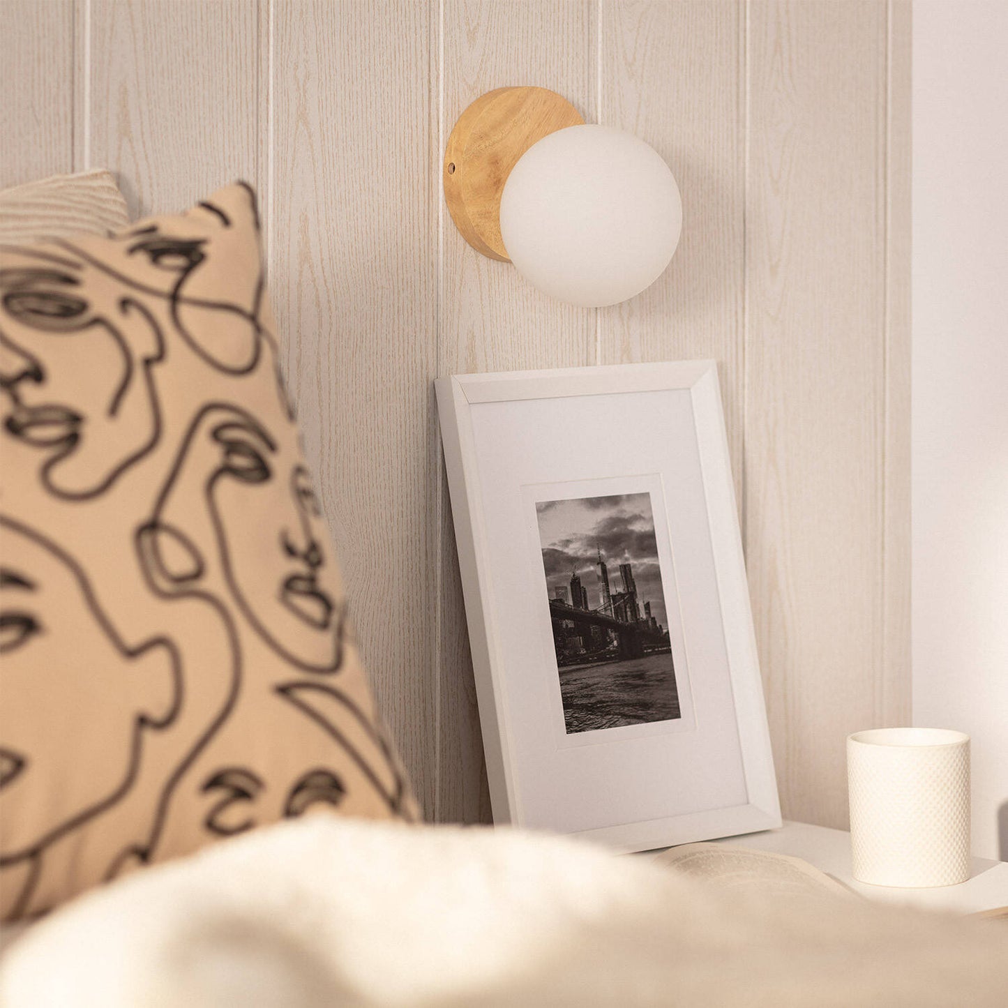 Aplique de Pared de Madera Kamulo