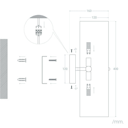 Aplique de Pared de Metal Daily