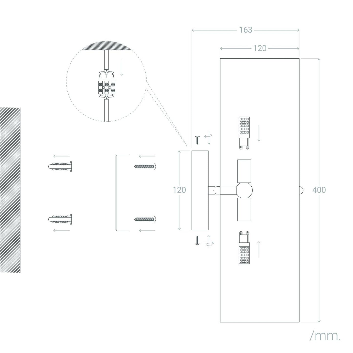 Aplique de Pared de Metal Daily