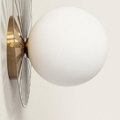 Aplique de Pared de Metal y Cristal Becquer