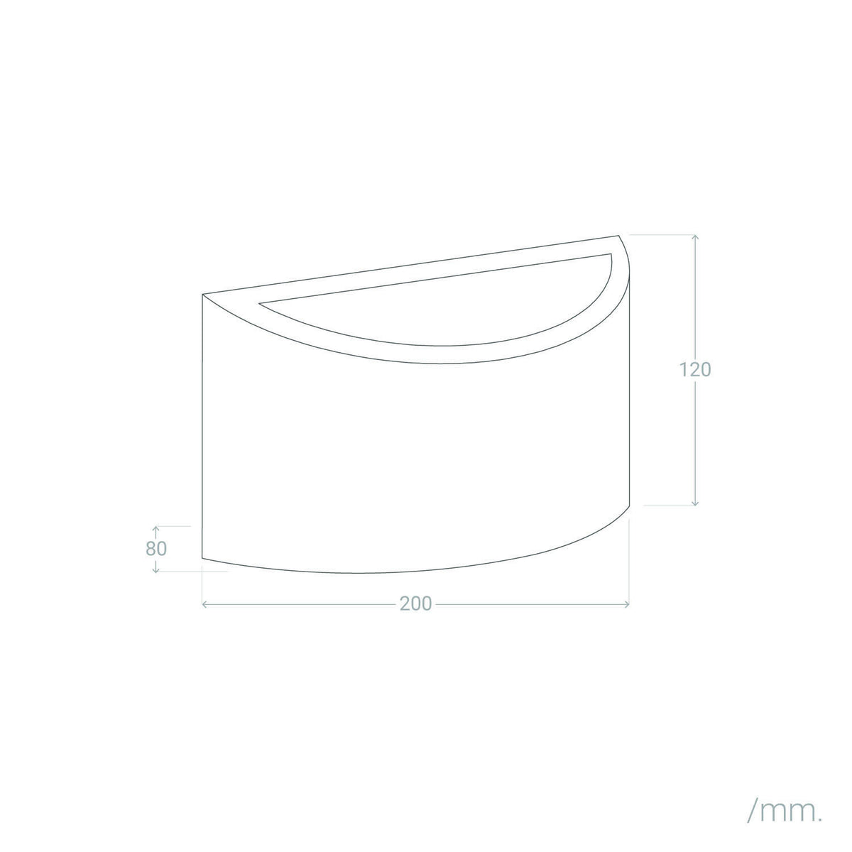 Aplique de Pared de Yeso Fosty