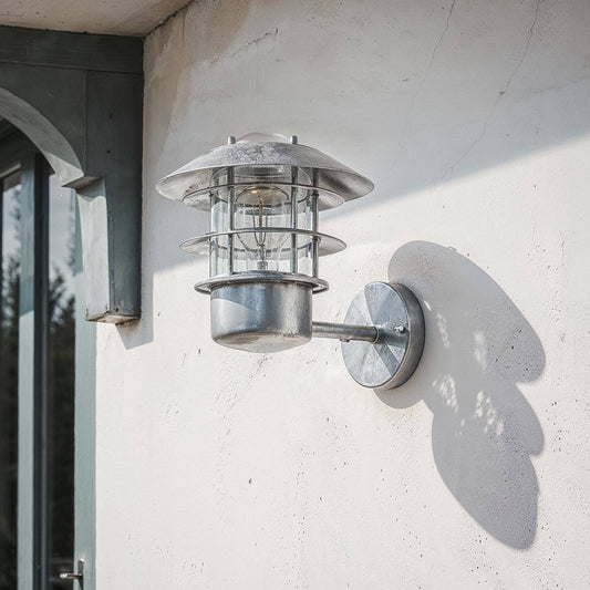 Aplique de Pared Exterior Acero Galvanizado Coastal Stage Inferior