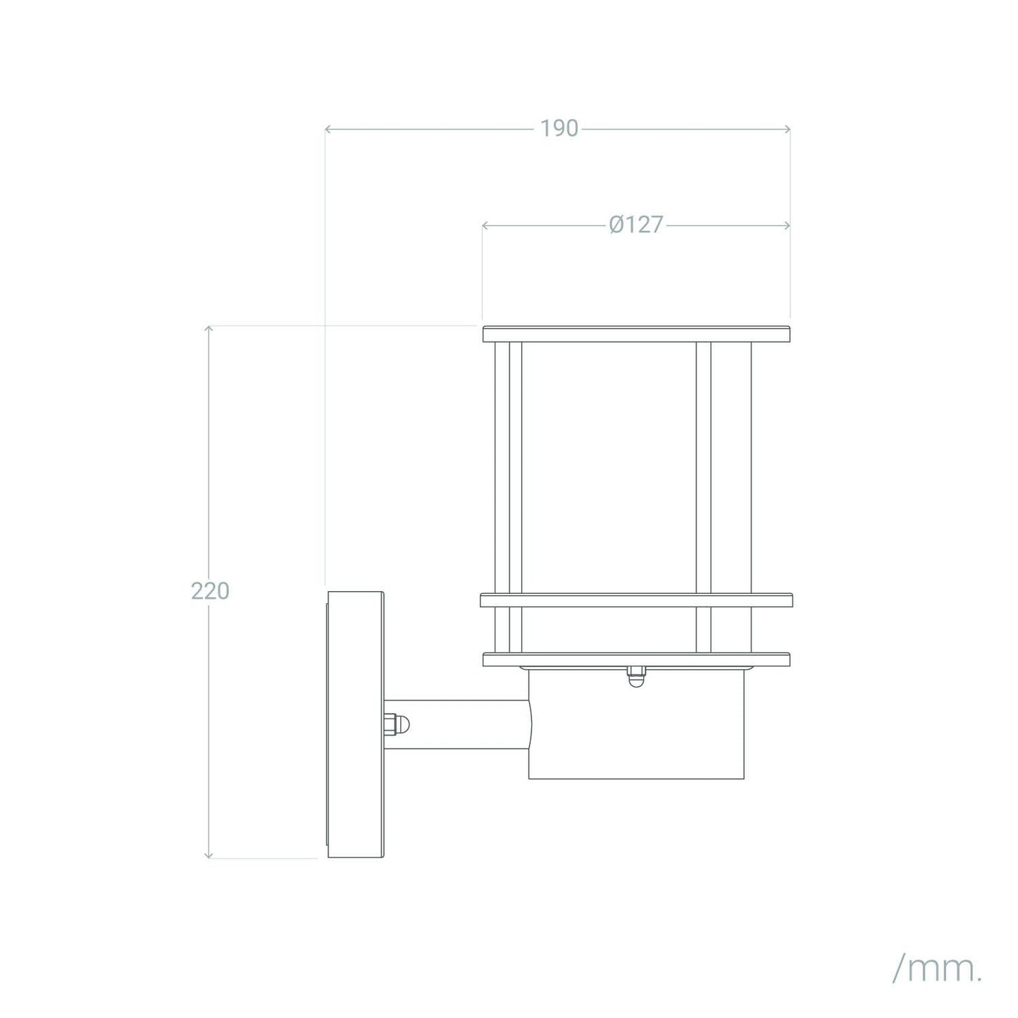 Aplique de Pared Exterior Acero Inoxidable Antara