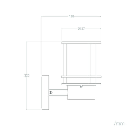 Aplique de Pared Exterior Acero Inoxidable Antara