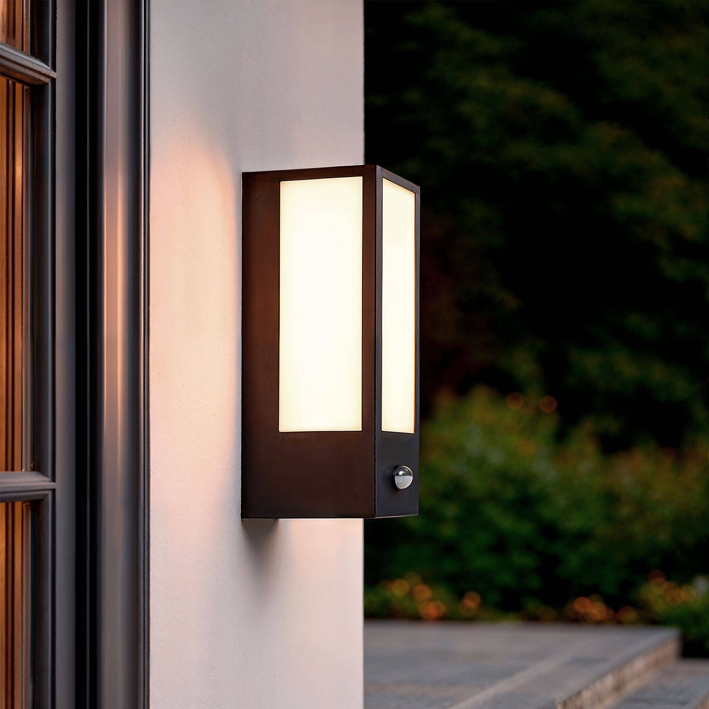 Aplique de Pared Exterior Acero Inoxidable con Detector de Movimiento Gakom Opal