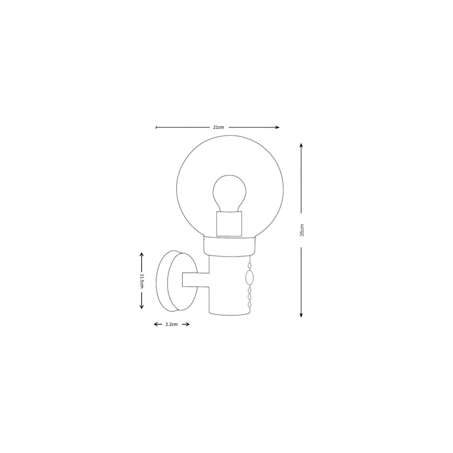 Aplique de Pared Exterior Acero Inoxidable con Sensor PIR Optic