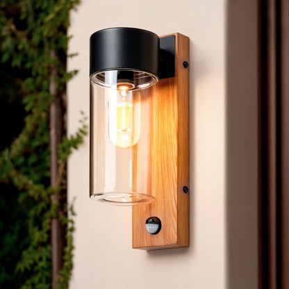 Aplique de Pared Exterior Acero Inoxidable y Cristal con Detector de Movimiento Isoba