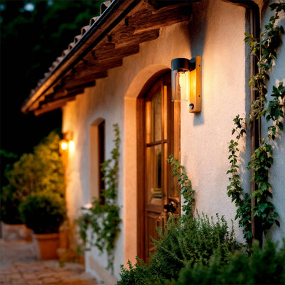 Aplique de Pared Exterior Acero Inoxidable y Cristal con Detector de Movimiento Isoba