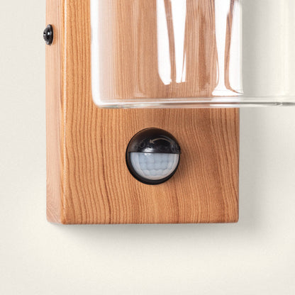 Aplique de Pared Exterior Acero Inoxidable y Cristal con Detector de Movimiento Isoba