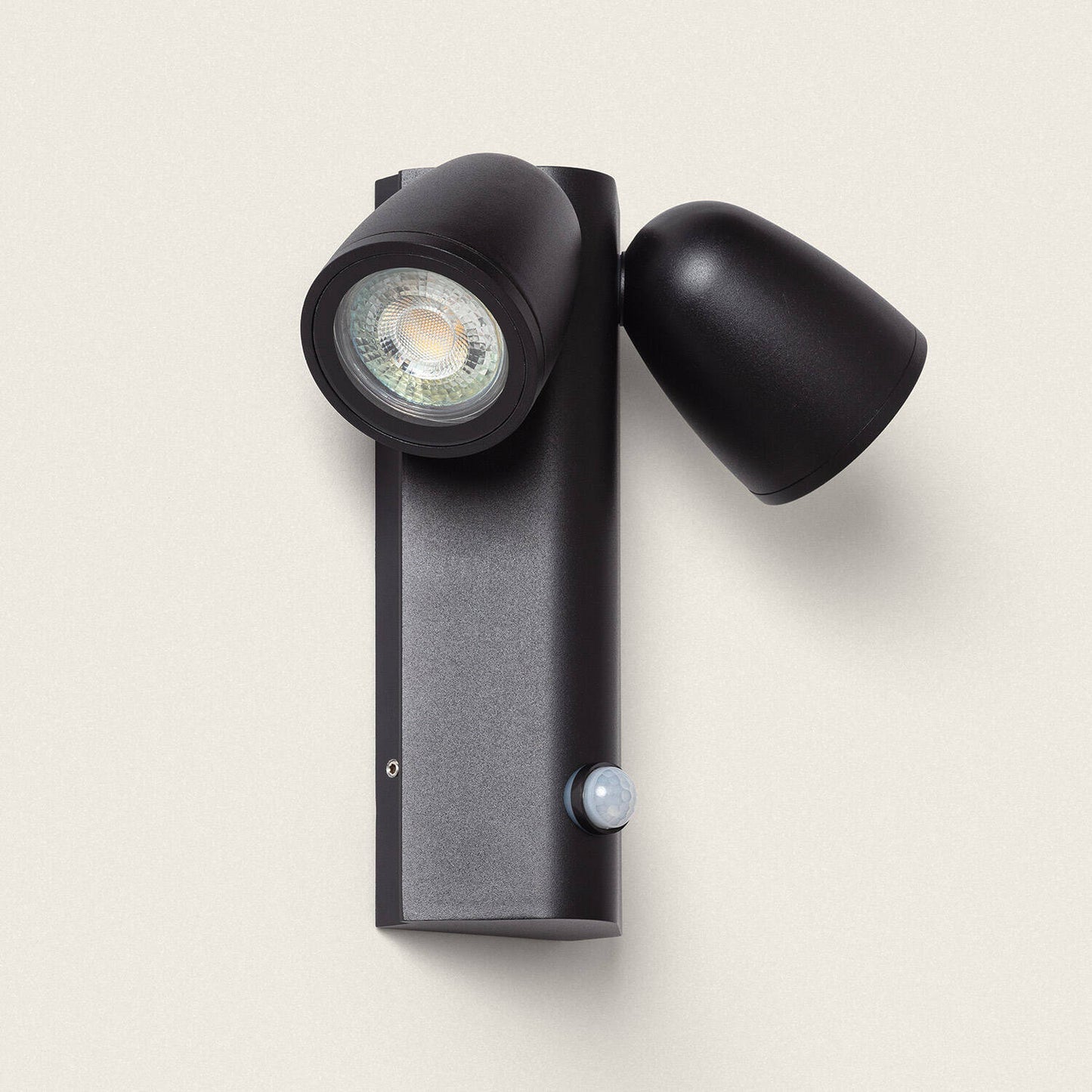 Aplique de Pared Exterior Aluminio con Detector de Movimiento Abel Dos Focos