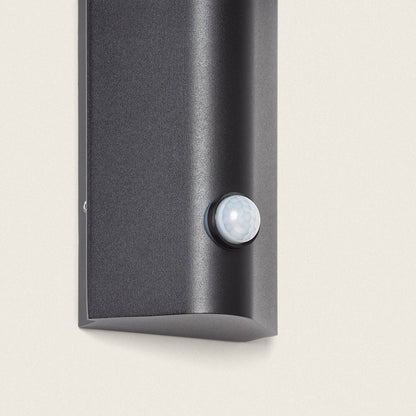 Aplique de Pared Exterior Aluminio con Detector de Movimiento Abel Dos Focos
